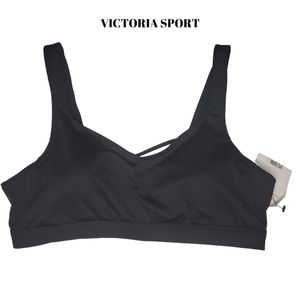 Victoria Sport Crisscross-back Sport Bra Black size large
